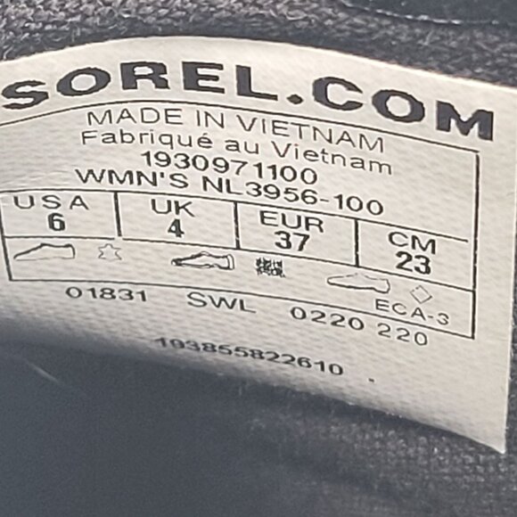 Sorel Women's Lennox White Leather Chelsea Ankle Boot US Size 6 - Picture 10 of 10